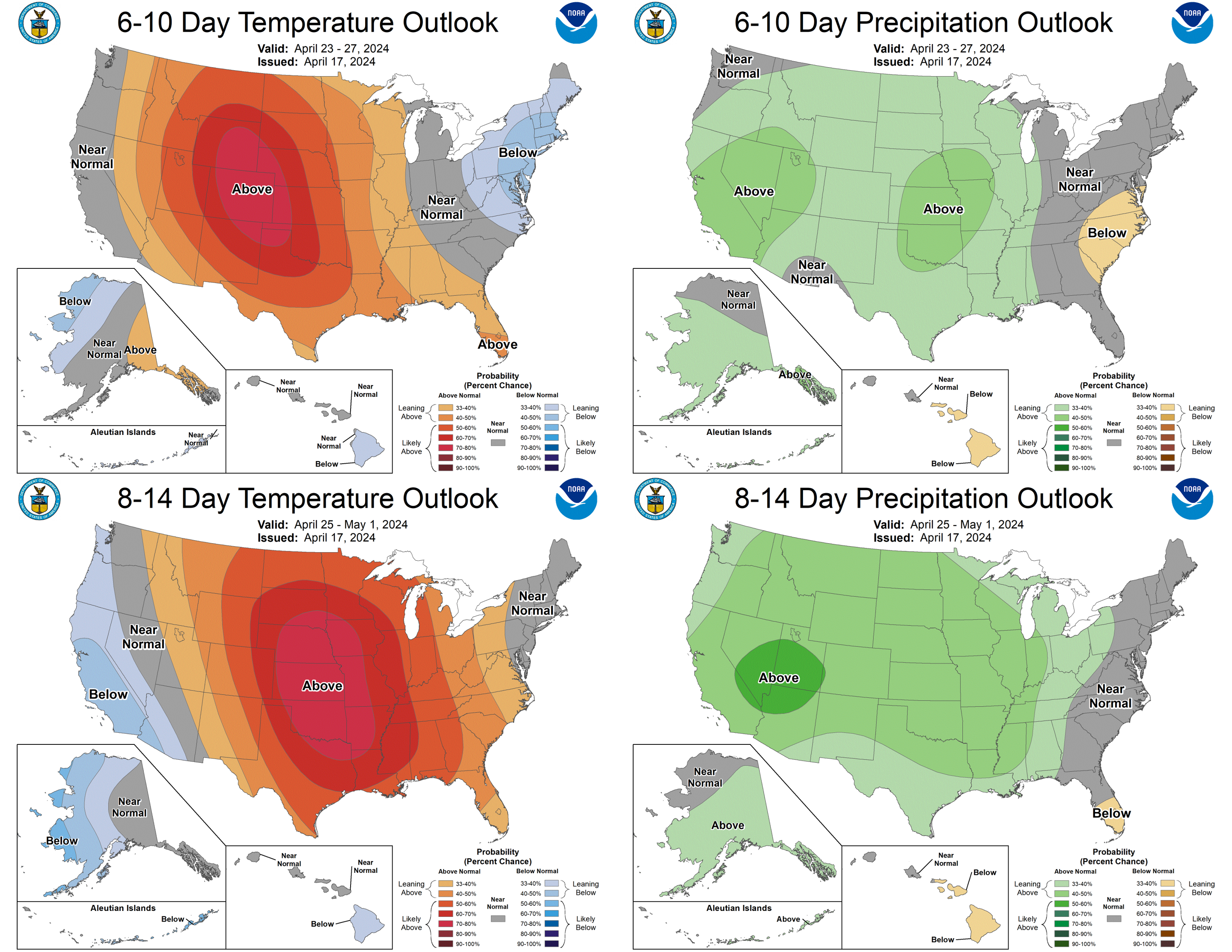 6-10 and 8-14 day weather outlooks.